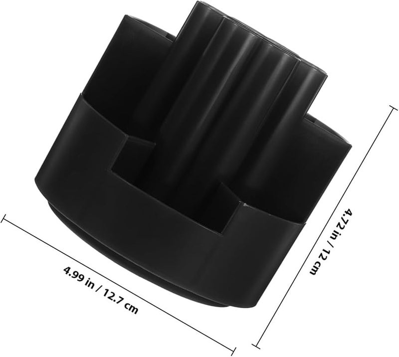 Black Rotating Pencil Holder 360 Spinning Desk Organizer Pen Storage Cup for Office Student - Image 2